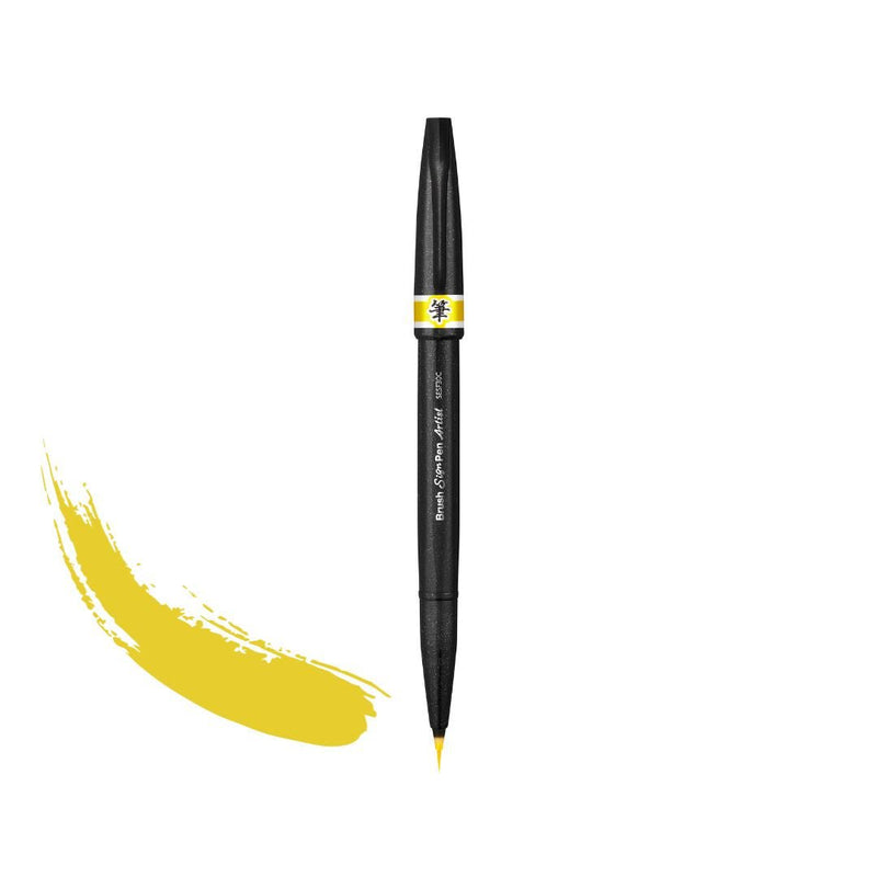 Pentel Brush Sign Pen Artist SESFC30-Pens-Pentel-Yellow