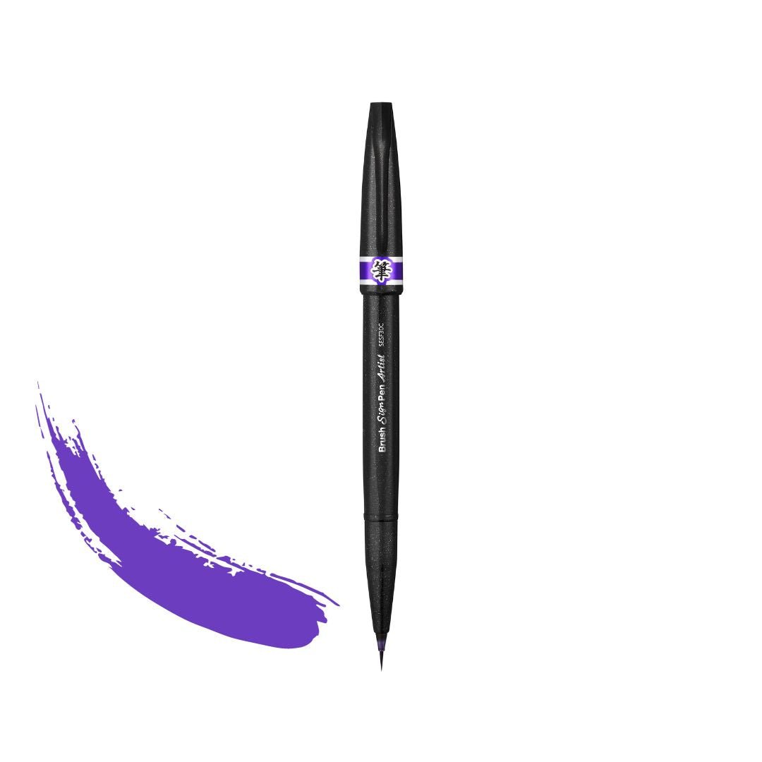 Pentel Brush Sign Pen SES15C – Pointe pinceau – Pointe en fibre – Gamme complète – 24 stylos Pentel Brush Sign Pen SES15C – Pointe pinceau – Pointe en fibre – Gamme complète – 24 stylos