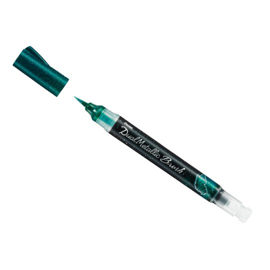Pentel Dual Metallic Brush Pen-Pens-Pentel-Green Blue