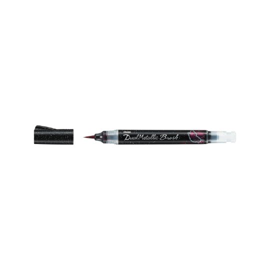Pentel Dual Metallic Brush Pen-Pens-Pentel-Black Red