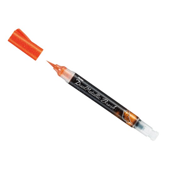 Pentel Dual Metallic Brush Pen-Pens-Pentel-Orange Yellow