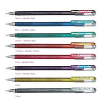 Pentel Dual Metallic Gel Pens Set of 8 - Pentel - Under the Rowan Trees