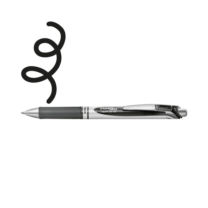 Pentel EnerGel Retractable Pen 0.7mm-Pens-Pentel-Black