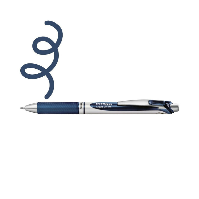 Pentel EnerGel Retractable Pen 0.7mm-Pens-Pentel-Blue Black