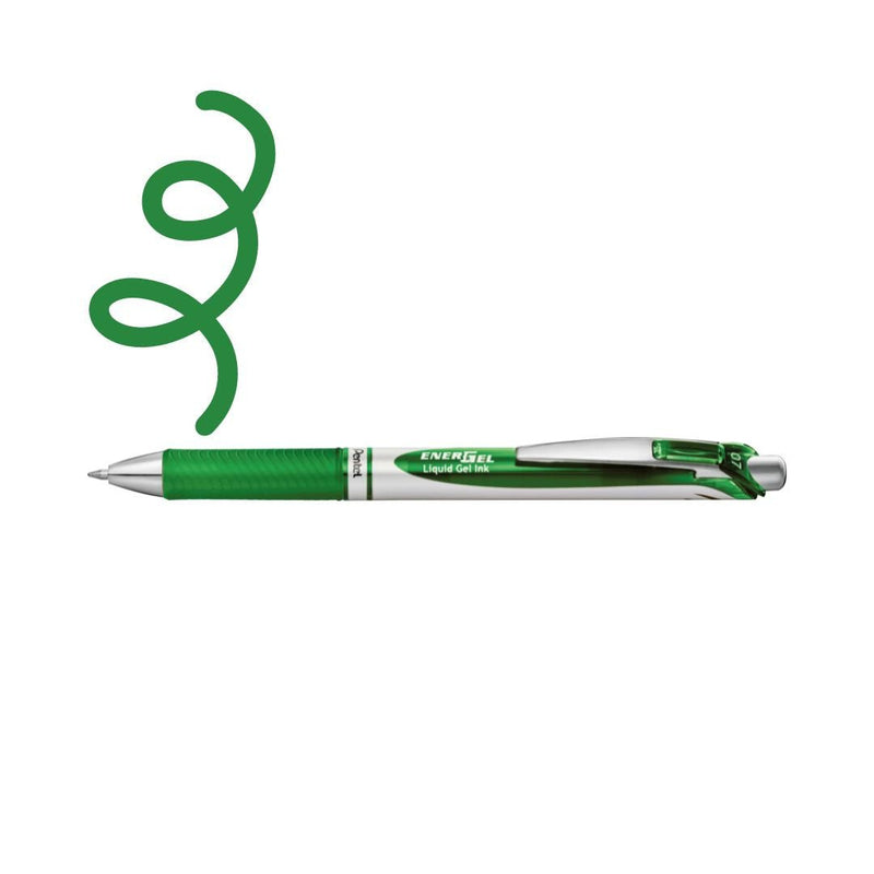 Pentel EnerGel Retractable Pen 0.7mm-Pens-Pentel-Green