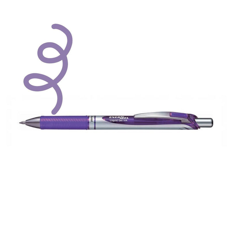 Pentel EnerGel Retractable Pen 0.7mm-Pens-Pentel-Lilac