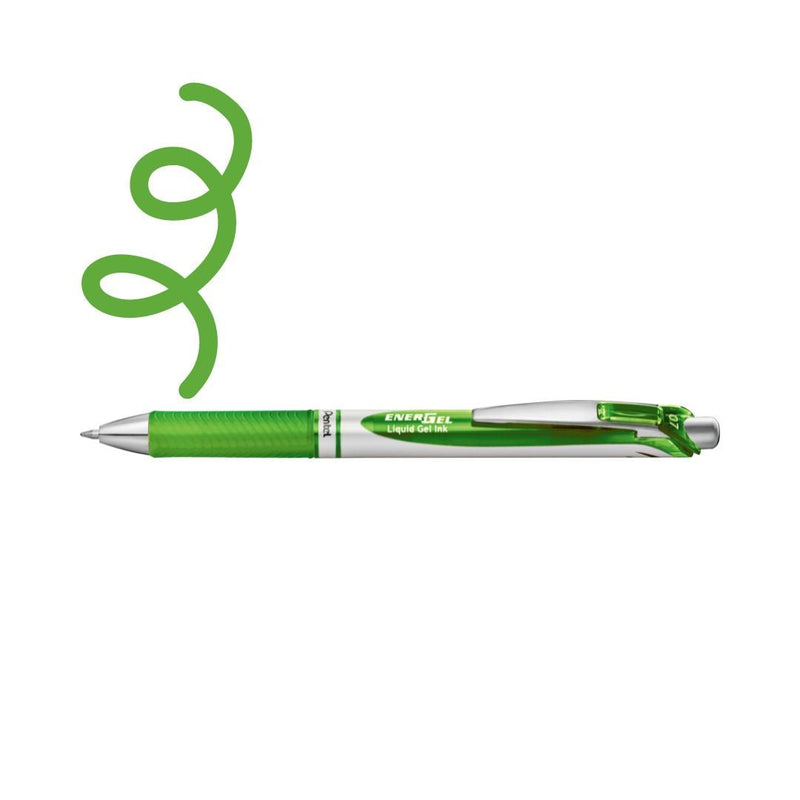 Pentel EnerGel Retractable Pen 0.7mm-Pens-Pentel-Light Green