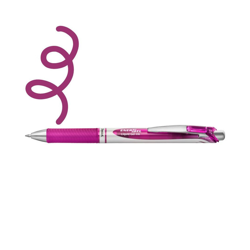 Pentel EnerGel Retractable Pen 0.7mm-Pens-Pentel-Magenta