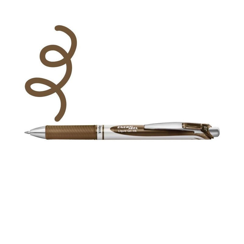 Pentel EnerGel Retractable Pen 0.7mm-Pens-Pentel-Sepia