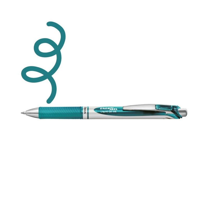Pentel EnerGel Retractable Pen 0.7mm-Pens-Pentel-Turquoise
