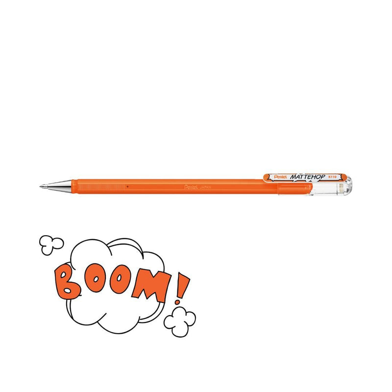 Pentel Mattehop Gel Pens-Pens-Pentel-Orange