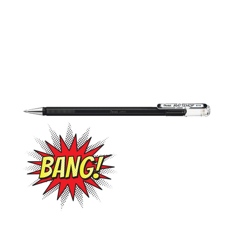 Pentel Mattehop Gel Pens-Pens-Pentel-Black