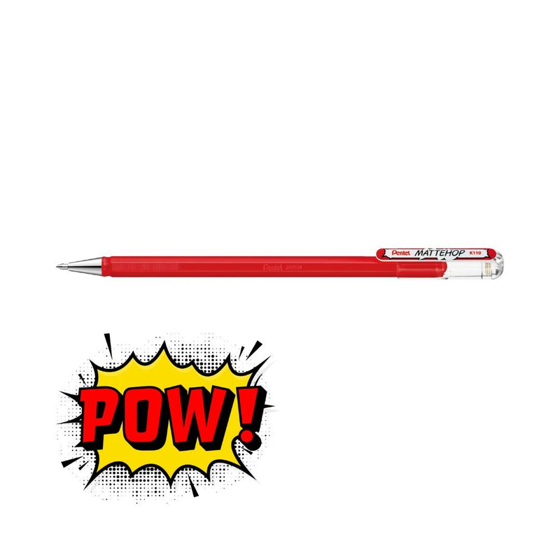 Pentel Mattehop Gel Pens-Pens-Pentel-Red