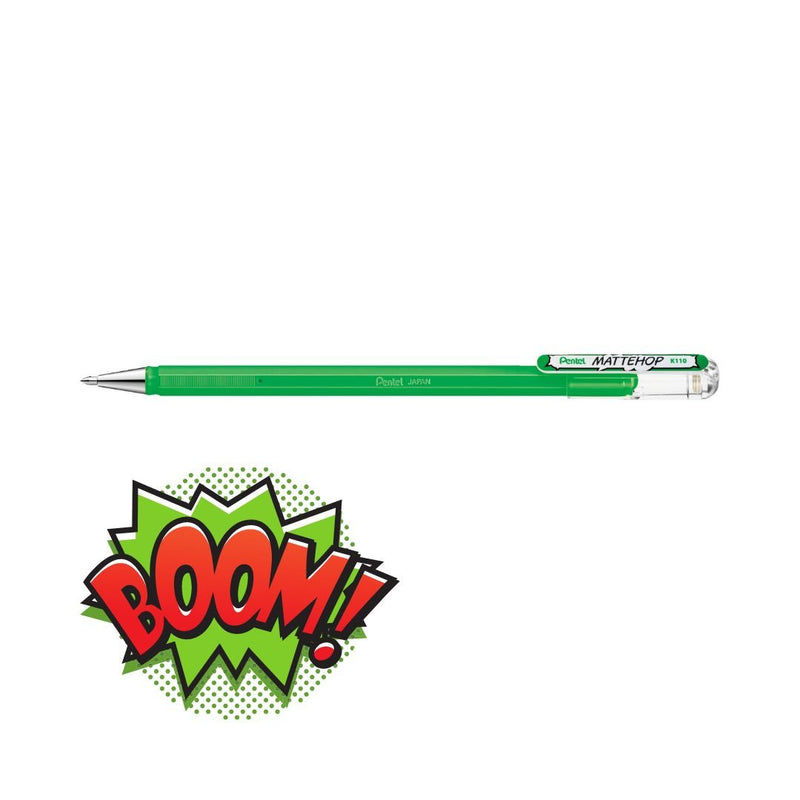 Pentel Mattehop Gel Pens-Pens-Pentel-Green