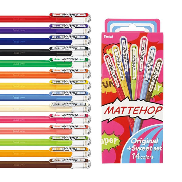 Pentel Mattehop Set of 14-Pens-Pentel-