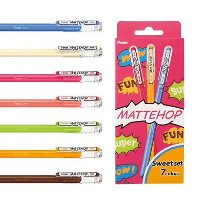 Pentel Mattehop Sweet Colours Set of 7-Pens-Pentel-