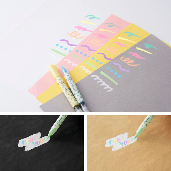 Pentel Milky Brush Pens-Pens-Pentel-Pastel Blue