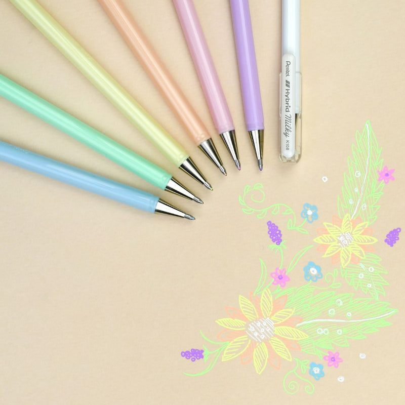 Pentel Milky Gel Pens-Pens-Pentel-Pastel Blue