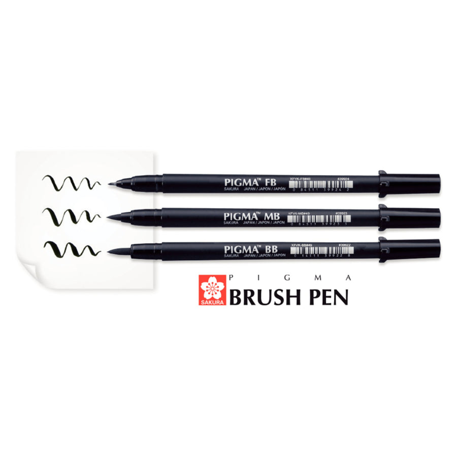 Pigma Brush Pens - Black Ink - Sakura - Under the Rowan Trees