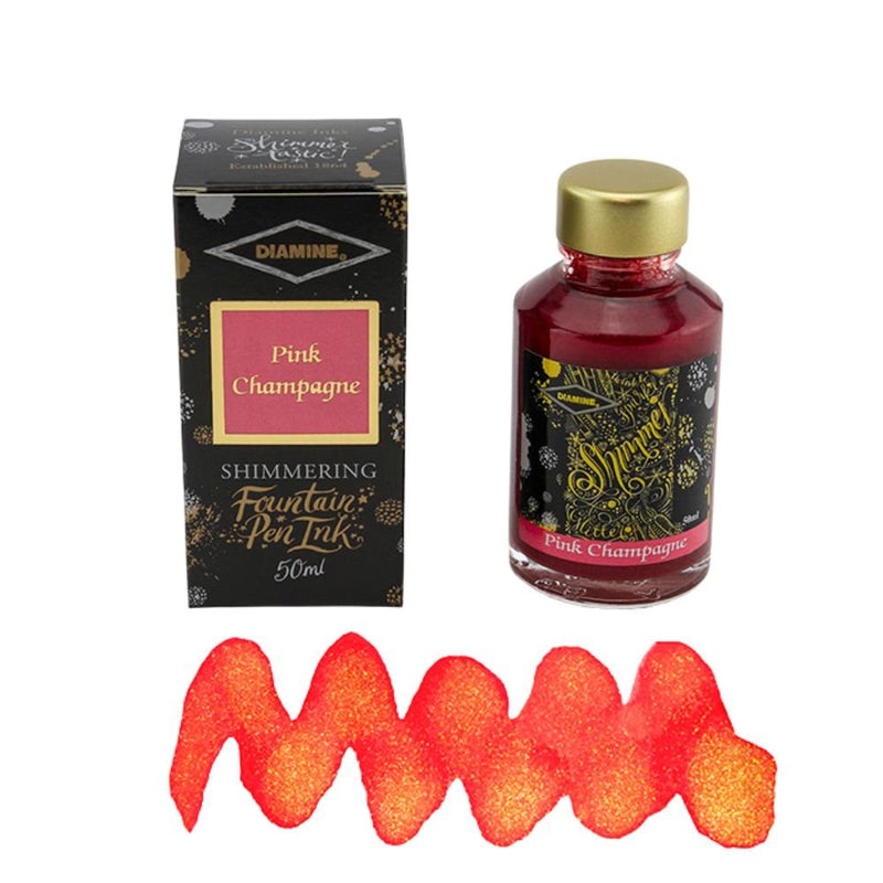 Diamine Shimmer Fountain Pen Ink 50ml-Fountain Pen Inks-Diamine-Pink Champagne