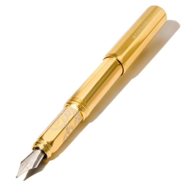 Plaited Gold Tress Aluminium Fountain Pen-Pens-Ferris Wheel Press-
