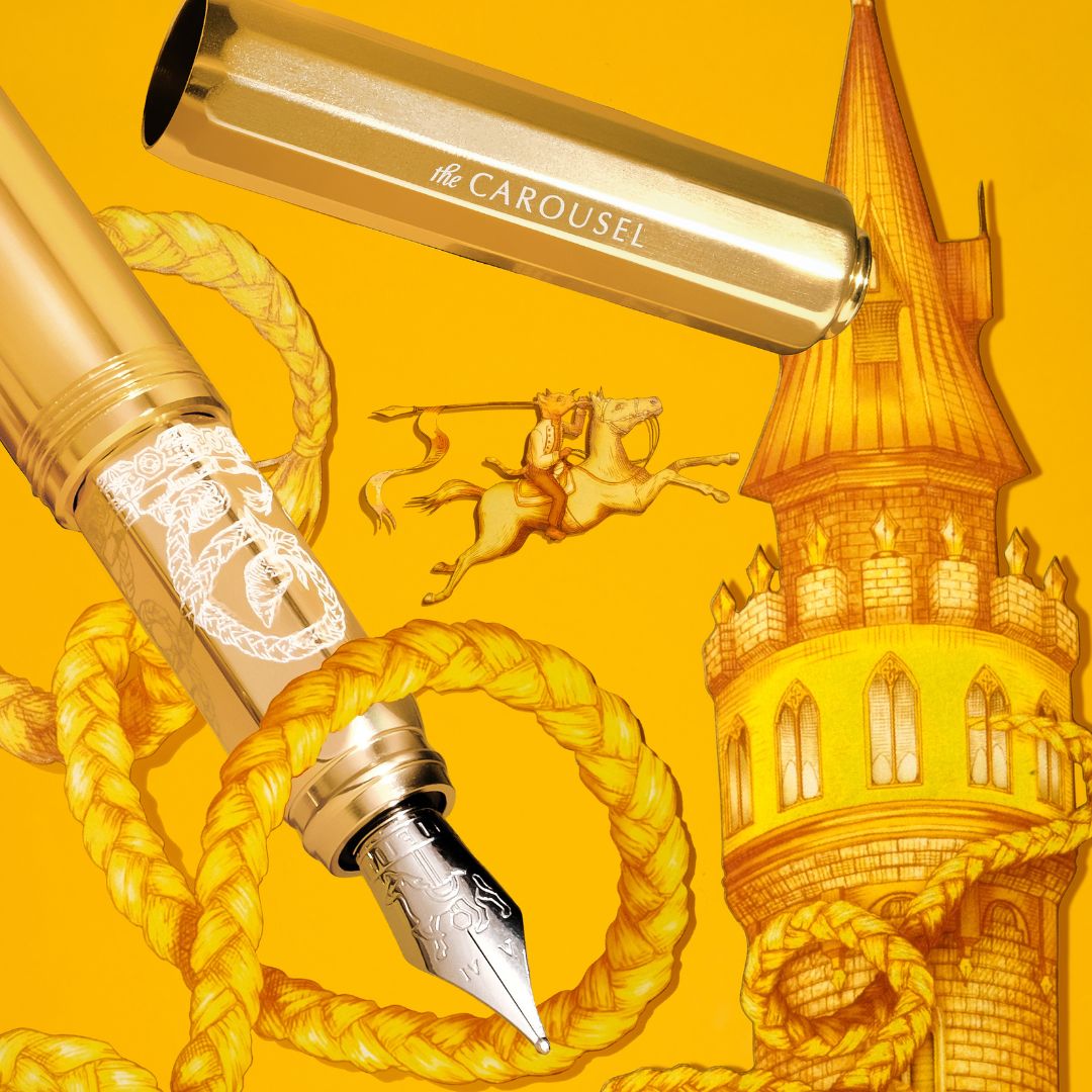 Plaited Gold Tress Aluminium Fountain Pen - Ferris Wheel Press - Pens - Under the Rowan Trees
