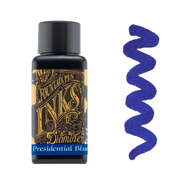 Blues Diamine Fountain Pen Inks 30ml-Fountain Pen Inks-Diamine-Presidential Blue