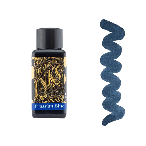 Blues Diamine Fountain Pen Inks 30ml-Fountain Pen Inks-Diamine-Prussian Blue
