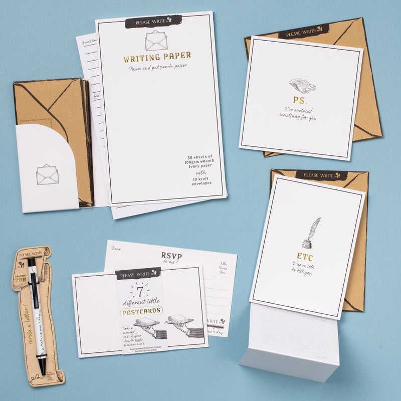 P.S. Notecard and Evenlope - Please Write-Letter Writing Set-If-