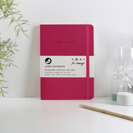 Recycled Leather A5 Lined Notebook Pink - Vent for Change - Under the Rowan Trees