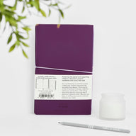 Recycled Leather Refillable Journal Purple - Vent for Change - Under the Rowan Trees