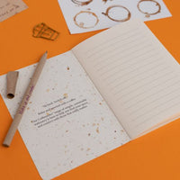 Recycled Lined Notebook A6 - Coffee Notes - Under the Rowan Trees