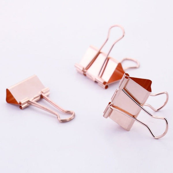Rose Gold Binder Clip-Paper Clips-Under the Rowan Trees-