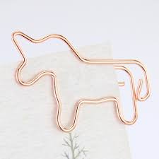 Novelty Paper Clips-Paper Clips-Under the Rowan Trees-Rose Gold Unicorn