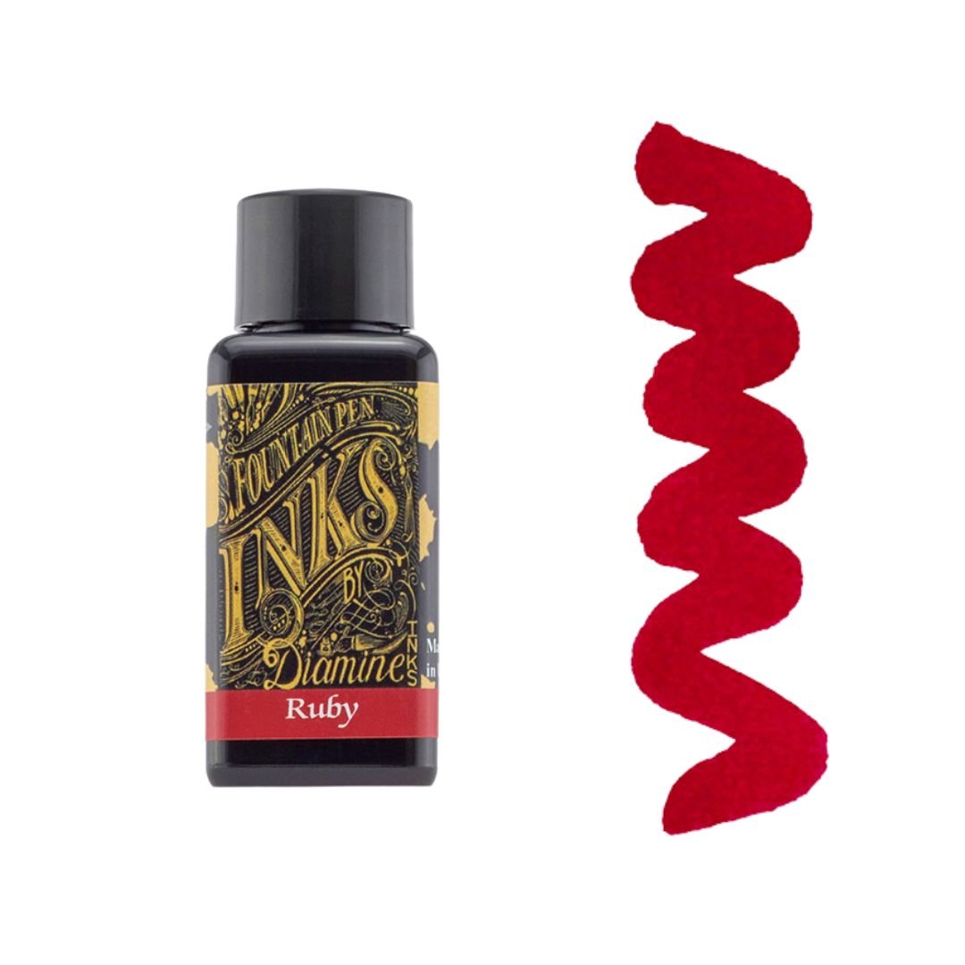 Ruby Diamine Fountain Pen Ink 30ml - Diamine - Fountain Pen Inks - Under the Rowan Trees
