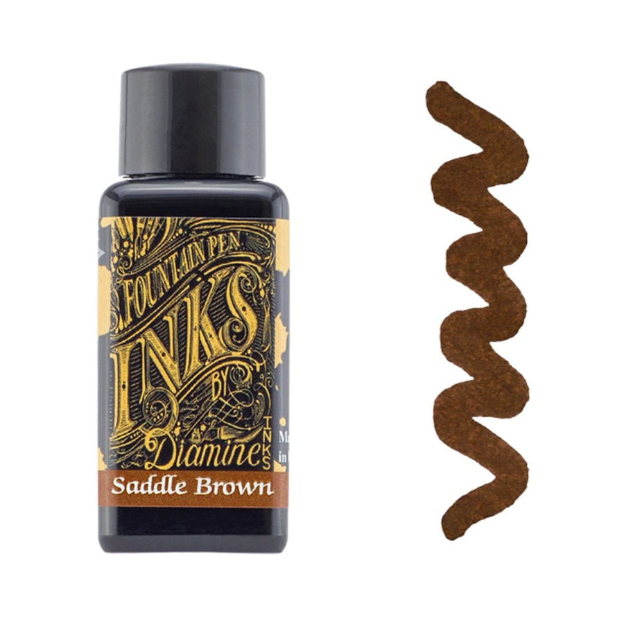 Saddle Brown Diamine Fountain Pen Ink 30ml - Diamine - Under the Rowan Trees