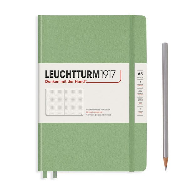 Sage A5 Softcover Dotted Notebook - Leuchtturm 1917 - Notebooks - Under the Rowan Trees