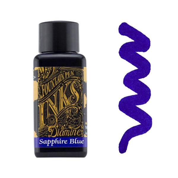 Blues Diamine Fountain Pen Inks 30ml-Fountain Pen Inks-Diamine-Sapphire Blue