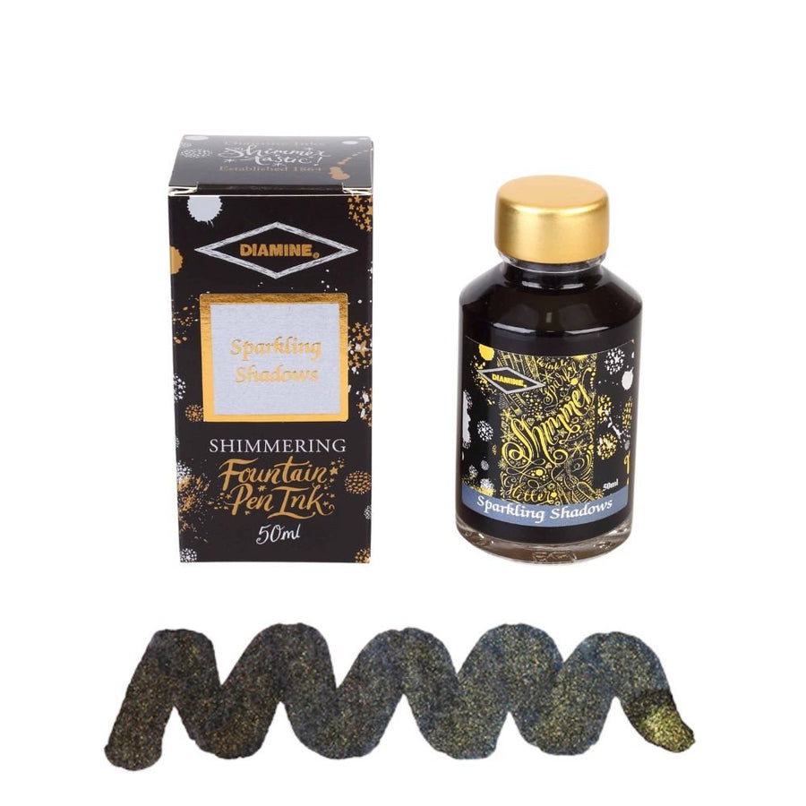 Sparkling Shadows Diamine Shimmering Fountain Pen Ink 50ml - Diamine - Under the Rowan Trees