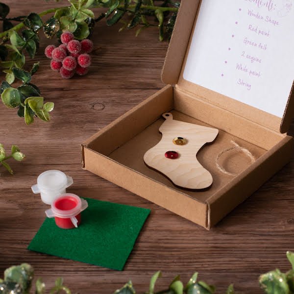 Stocking Craft Kit - Christmas Tree Decoration-Craft Kits-Under the Rowan Trees-