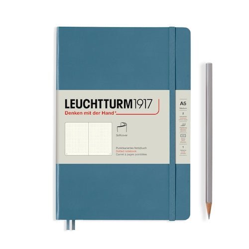 Stone Blue A5 Softcover Dotted Notebook - Leuchtturm 1917 - Notebooks - Under the Rowan Trees