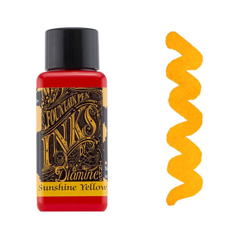 Oranges & Yellows Diamine Fountain Pen Inks 30ml-Fountain Pen Inks-Diamine-Sunshine Yellow