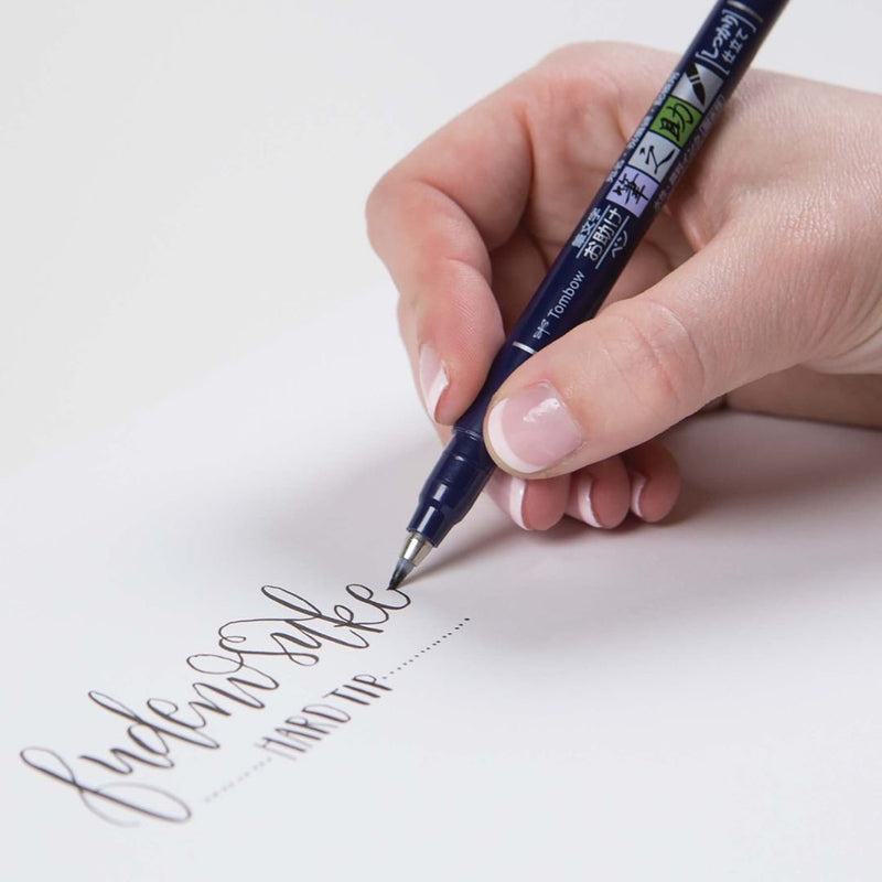 Tombow Fudenosuke Brush Pen Black Hard Tip - Tombow - Under the Rowan Trees