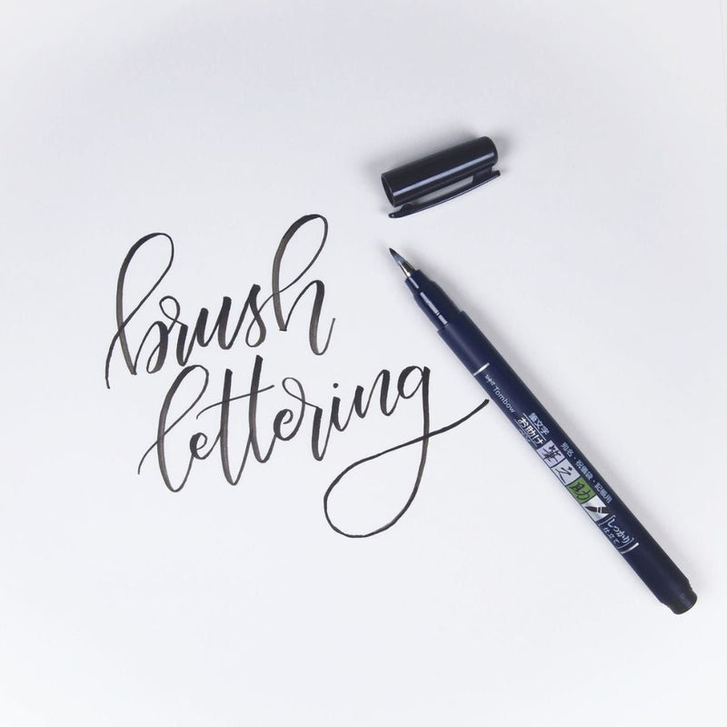 Tombow Fudenosuke Brush Pen Black Soft Tip-Pens-Tombow-