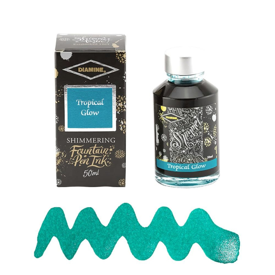 Tropical Glow Diamine Shimmering Fountain Pen Ink 50ml - Diamine - Under the Rowan Trees