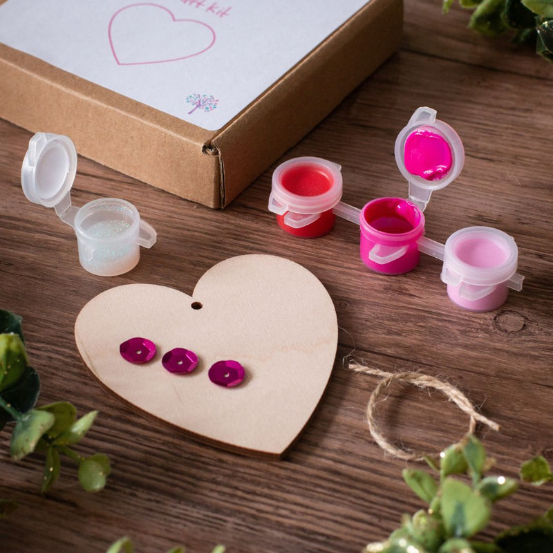 Valentine Heart Decoration Craft Kit-Craft Kits-Under the Rowan Trees-