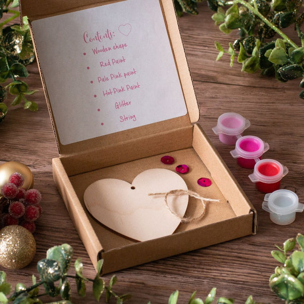 Valentine Heart Decoration Craft Kit-Craft Kits-Under the Rowan Trees-