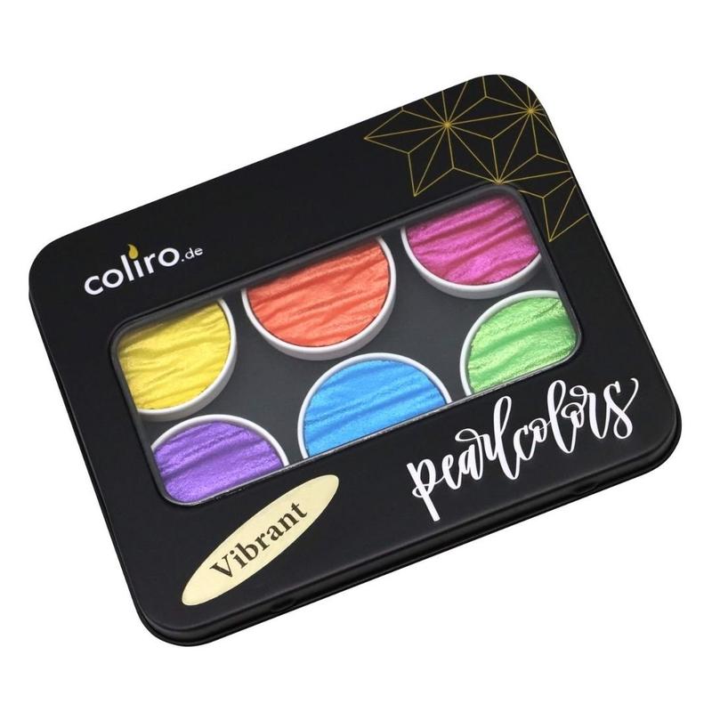Vibrant Coliro Pearlcolors Set of Six-Calligraphy Inks-Coliro-