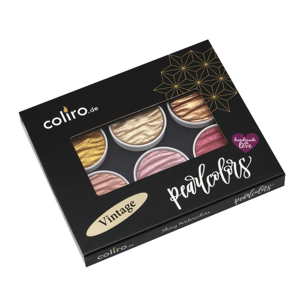 Vintage Coliro Pearlcolors Set of Six-Calligraphy Inks-Coliro-