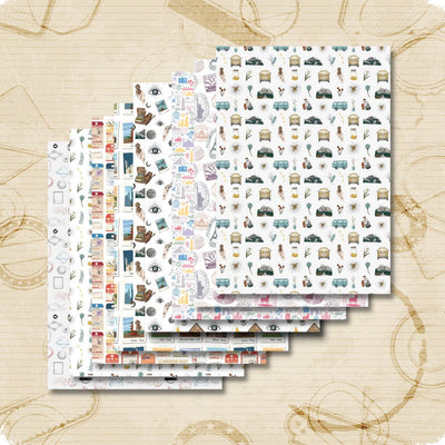 Wander Scrapbook Paper Digital Download-Digital Downloads-Under the Rowan Trees-